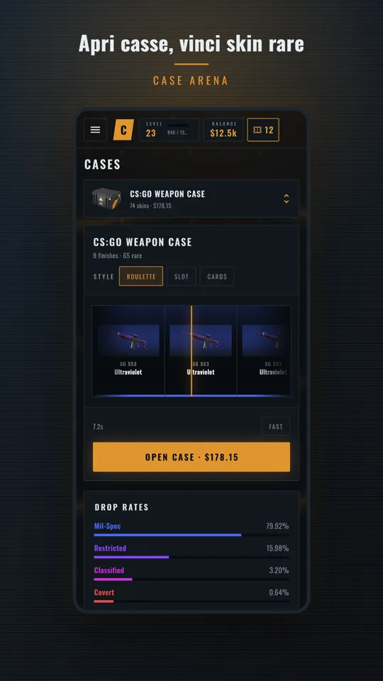 Apri casse, vinci skin rare